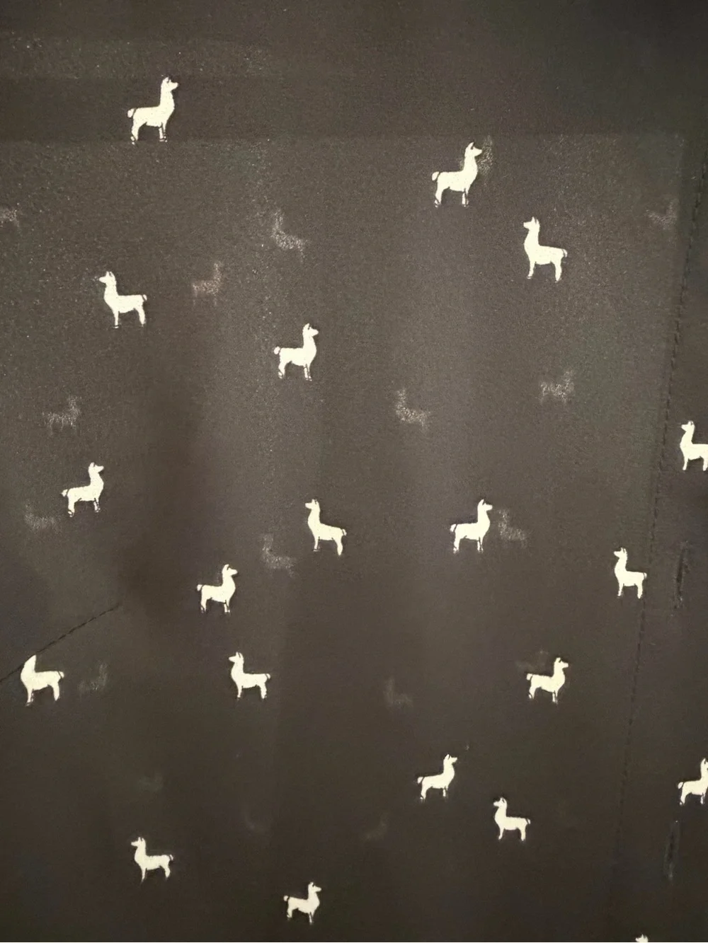 Banana Republic Black Button-Down Shirt with White Mini Print